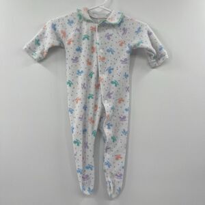 Vintage Gerber Baby Sleeper Pajamas‎ Snap Button rocking horse